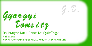 gyorgyi domsitz business card